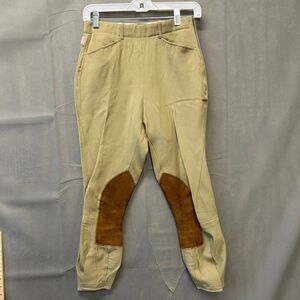 Tailored Sportsman English Riding Breeches Beige Women’s Sz 28R Suede Knee Patch